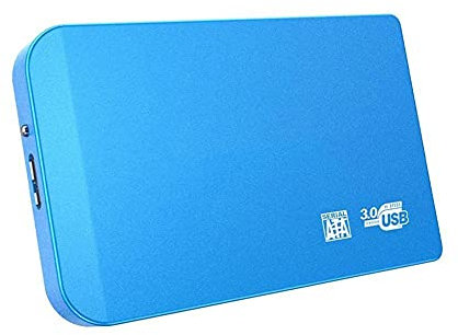 Disque dur externe en alliage 2 To/500 Go/320 Go/60 Go USB 3.0 pour stockage de sauvegarde mobile, convient pour PC, ordinateurs portables, MacBook, Smart TV (2 To, Bleu)