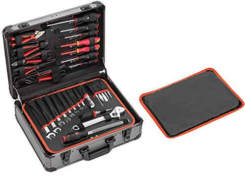 GEDORE red Werkzeugkoffer, Set 138-teilig, gefüllt, Werkzeug für Hand- und Heimwerker, im Aluminiumkoffer, R46007138