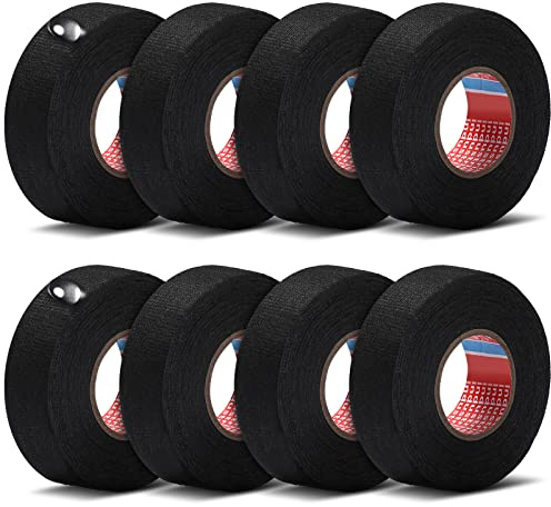 Outus Wire Harness Cloth Electrical Tesa Tape Wire Loom Harness Automotive Heat Proof Cloth Tape for Automotive Electrical Wrap Protection Insulation Cable Fixed 1 Inch x 49.2 FT(8 Rolls)