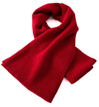 Villand Écharpe 100% Cachemire Pour Femme et Homme, écharpe en Cachemire légère de luxe avec boîte-cadeau (Rouge)