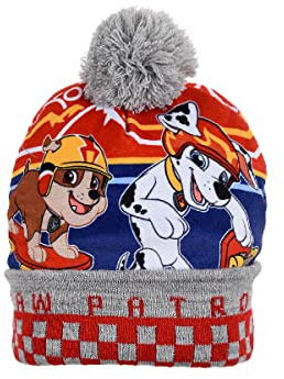 PAW PATROL Jungen Mütze mit Bommel Wintermütze