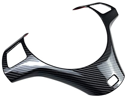 Auto Lenkradschutz Für BMW 1er 3er E87 E90 E91 E92 E93 Auto Lenkradverkleidung Dekoration Abdeckung Trim 2005-2012 ABS Carbon Look Lenkradabdeckung (Farbe : 1)