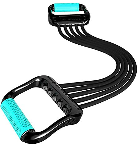 Chest Expander Spring Muscle Puller-Chest Puller Fitness Equipment Home Male Multifunktional Ladies Training Set Arm (Color : Blue, Size : 67cm)