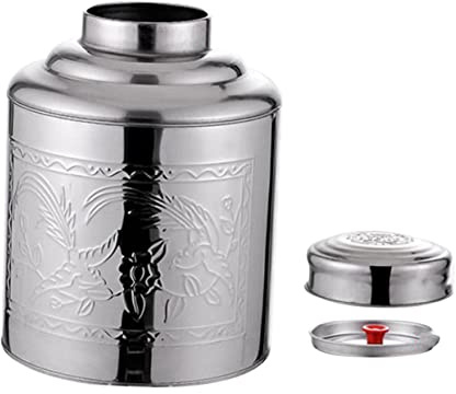 PRETYZOOM Teedose Aus Edelstahl Versiegelte Teedose Für 500 G Tee Teebox Elegante Handwerkskunst Und Aufbewahrung