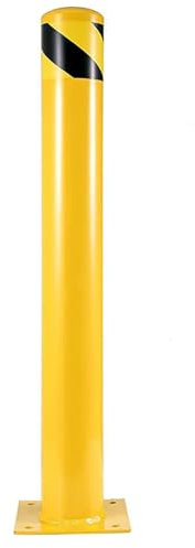 ErdBar parkplatzsperre Sicherheitspoller, 1 Packung, gelber Sicherheitspollerpfosten aus Stahl für Verkehrskontrolle, Einfahrtsbarriere, Parkpfosten (Color : Yellow, Size : 42in*5.9in*4.5in)