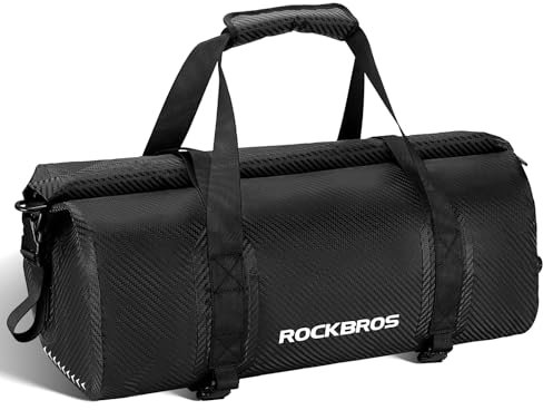 ROCKBROS Borsa Moto da Sella, Borsone Posteriore per Motocicletta, 100% Impermeabile, Vagligia Viaggio per Motociclismo Trekking Ciclismo Campeggio Outdoor, Grande Capacità 20-60L