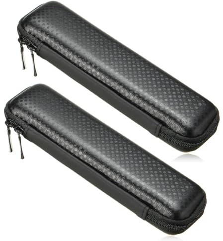 EVA Stift Etui, 2 Stück Federmäppchen, Haltbare Stiftetasche, Aufbewahrungstasche für Bleistifte, Schwarz Kohlefaser Stift Etui, für Bleistifte In-Ear-Kopfhörer USB Ladekabel, Schwarz