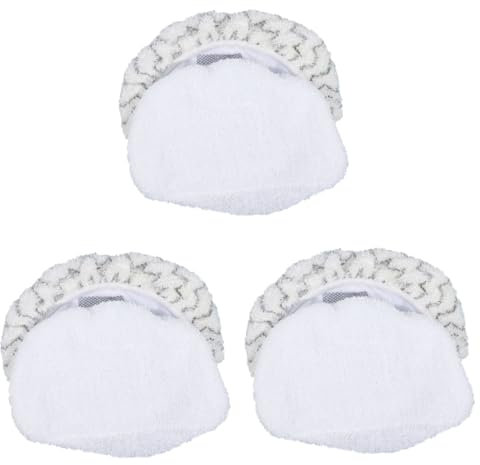 Alipis Wischmopp 3 Stk Dampfreiniger Mop Bezüge für Dampfbesen Dampfwischer Staubtücher Mops Ersatz-Dampfmop-Pads Dampfwischmatten Perlmutt Mopp Wischbezug Weiß Dampfmop