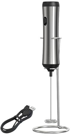 Agitadores eléctricos, potente espumador de leche de 6 W, batidor eléctrico portátil con mango ergonómico, agitadores de leche multiusos, espumador de mano para capuchino, cócteles, huevos y latte