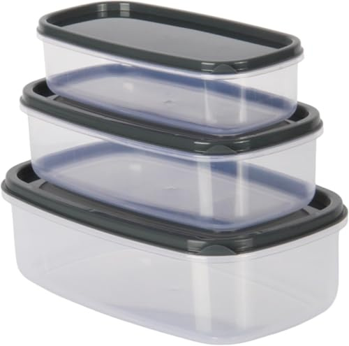 Jolie Max 3pcs Small Food Storage Container Set. Mini Kitchen Storage Pots with Lids. Stackable, Leakproof, Microwave & Dishwasher Safe. BPA Free.
