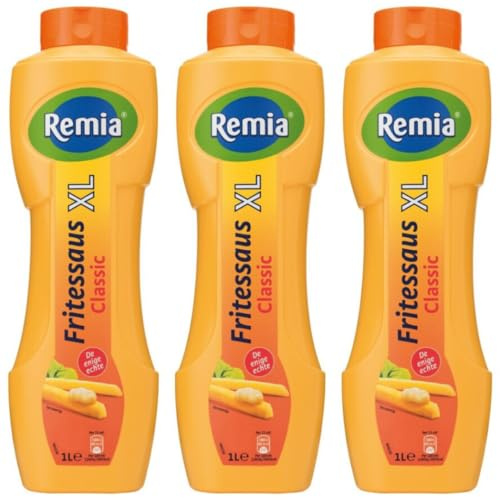 Avec Pufai Grocery, Remia Classic XL Tube de frites Classic Sauce 1000 ml x 3 pièces