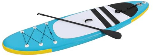 Begoniape Stand Up Paddle Board Gonfiabile, Sup Board, Stand Up Paddling Board Set con pompa gonfiabile, scarico dell'aria veloce, portata 150 kg, 305 x 76 x 10 cm, blu