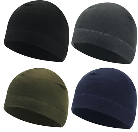 YSJCHEBS Confezione Da 4 Berretti Invernali Antivento, Cappello Invernale Caldo Pile, Cappello Da Corsa E Sci Traspirante E Comodo Per Uomo E Donna