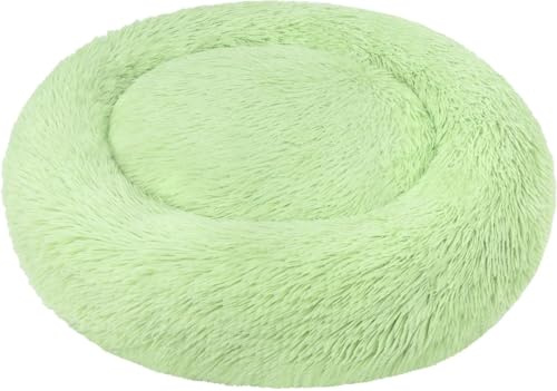 normani Rundes Hundebett für große und kleine Hunde - Ergonomisches Hundekissen Donut - Hundecouch mit hohem Rand Farbe Minze Größe 70 cm x 70 cm x 22 cm