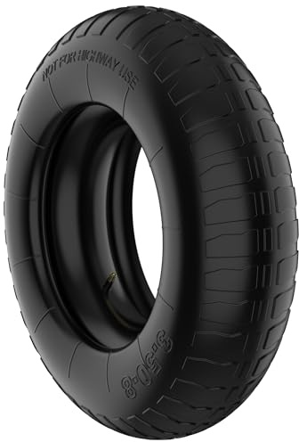Zeno Wheelbarrow Wheel 3.50-8 | 14 Tyre & Tube | 35 PSI Max Inflation