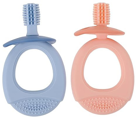 Beaupretty 2 Stück Zahnbürsten Silikon Weich Bpa Frei Rutschfeste Griffe Zungenreiniger Kinderzahnbürste Für Zahnfleischpflege Kleinkinder Gesundes Zähneputzen