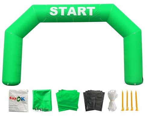 Sayok Arco inflable al aire libre Arco inflable Archway inicio línea de llegada inflable Banner arco de carreras con aireador para eventos publicitarios