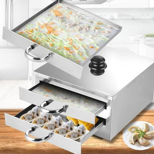 TYH Vaporera Eléctrica Multifunción para Rollos De Fideos De Arroz, Vaporera para Rollos De Fideos De Arroz, Máquina para Cocinar Comida China De 2 Capas, Recetas De Cocina China para Cocinar Bollos
