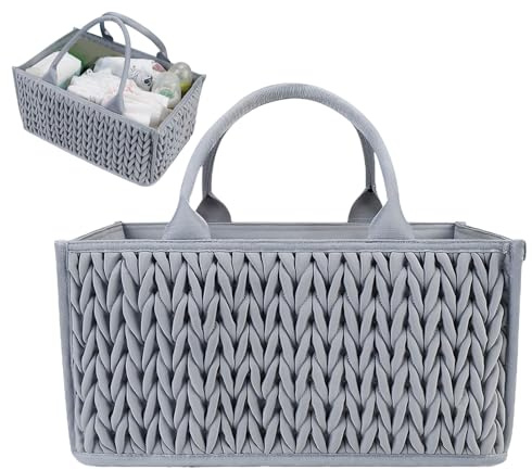 Windel Caddy Organizer - Kindergartenlagerung, Baby Essentials Korb | Handliches Babypartygeschenk für die Organisation von Windeln, Tüchern, Spielzeug, Lotionen, Wechseln, Wechseln, Kleidungshalter