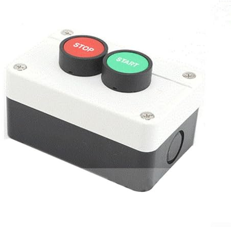 Scatola interruttore pulsante Start Stop con doppio pulsante momentaneo, IP65 nominale impermeabile e antipolvere per apparecchiature industriali, macchine utensili e sistemi di controllo del veicolo