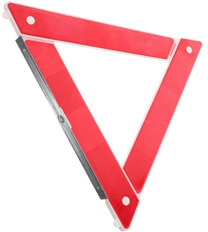 VALICLUD Triángulo de Seguridad Plegable para Coche Reflectante de Plástico Resistente y Homologado para Emergencias Carretera Señal de Advertencia Visible Luz