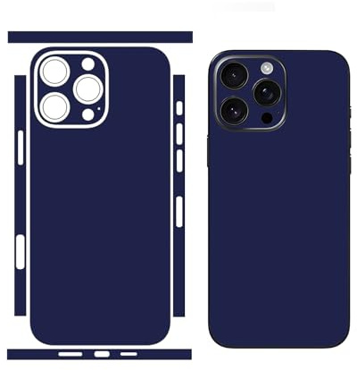 Skin Wrap for iPhone 16 Pro Max, Full Vinyl Decal Sticker Cover for Phone Back, 2 Pack Protective Film Compatible with iPhone (Blue)