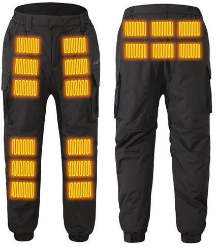 Vhersily Pantaloni Riscaldati Uomo Donna, Termici Elettricamente Pantaloni di Pile Pantalone Neve, Attrezzatura da Trekking Morbido per Snowboard, Arrampicata, Pesca, Equitazione Moto Sci Ciclismo