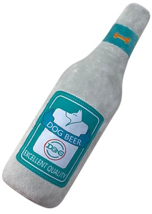 Générique Jouet pour Chien Couineur | Jeu en Forme de Bouteille de Vin,Jouet en Peluche pour Chien - pour L'Éducation Chiot Anti-Ennui Mâchonnement Intérieur Extérieur Caisse Enrichissement