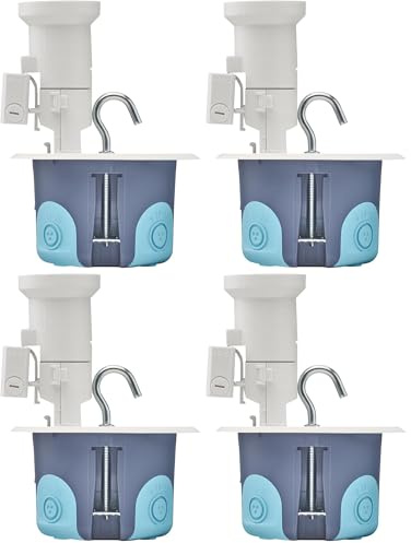 DEBFLEX - Boîte luminaire DCL Stopair multimatériaux Ø67/P50 avec douille E27 et crochet - Gris/Bleu (Lot de 4)