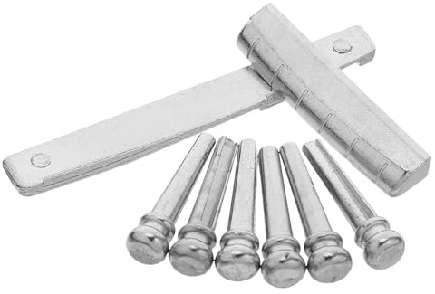 MAGICLULU Gitarrenzubehör aus Metall für Folk-gitarre und Akustikgitarre Saitenstifte und Gitarren-stegstifte für Saitenhalter und Gitarrensattel Ersatzteil für Austausch und Reparatur