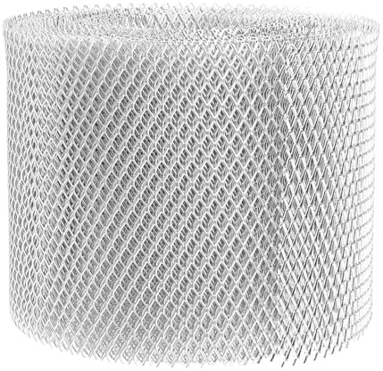 FONDOTIN Protezione per Grondaie in Rete Alluminio 5 Pollici X 122 M Filtro per Foglie e Detriti Copertura Flessibile per Scarichi Tetto Resistente alle Intemperie Facile