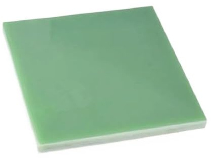 Placa de fibra de vidrio, Hoja de fibra vidrio FR4 235x235 mm, placa resina epoxi negra G10, amarilla for grabado(Light green,235X235X2MM)