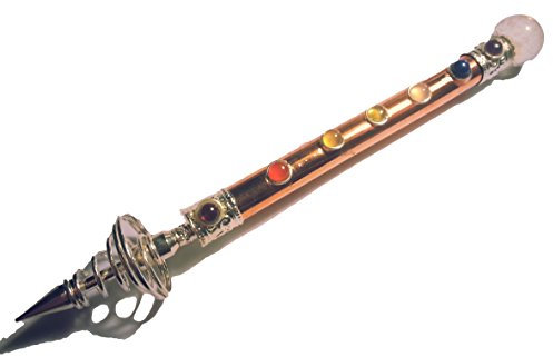 7 Chakra barra energetica in rame con spirale