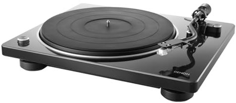 Denon DP-400 Semi-Automatic Analog Turntable with Speed Auto Sensor | Specially Designed Curved Tonearm | Supports 33 1/3. 45, 78 RPM (Vintage) Speeds | Modern Looks, Superior Audio