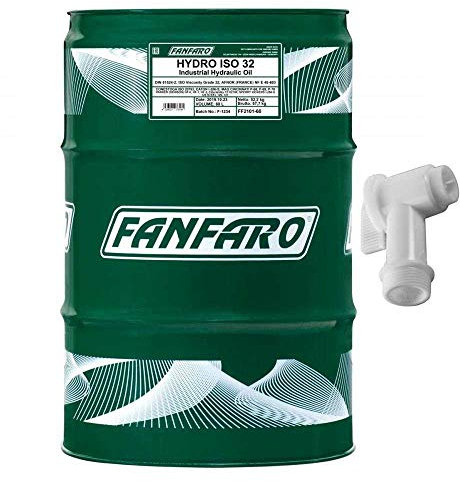 60 Liter FANFARO FF Hydro ISO 32 Hydrauliköl inkl. Auslaufhahn DIN 51524-2