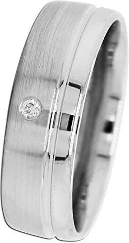 Ch.Abramowicz Solitär Ring Weißgold 585 14K Diamant 0.02ct. TW VVS 17
