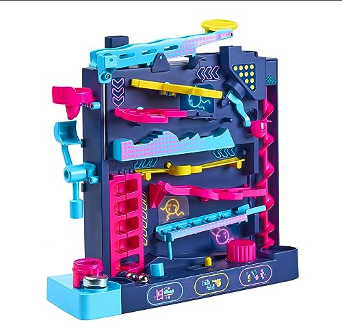 TOMY Screwball Scramble Level Up Marble Maze - Vertical Beat-The-Clock Marble Run Game - Skill & Dexterity Challenge - 1–4 Players - Ages 5+