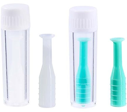 JOCXZI Pack of 4 Contact Lens Removers - Contact Lens Insertion Aid, Contact Lens Green Inserter Remover with Storage Case for All Types of Cosmetic Contact Lenses for Home Travel