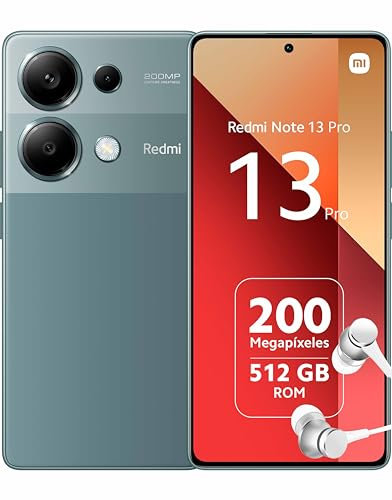 XIAOMI Redmi Note 13 Pro Smartphone, 12+512GB, Handy ohne Vertrag, 6,67 FHD+ AMOLED Display, 5.000 mAh, 200MP Kamera, Dual-SIM, Grün