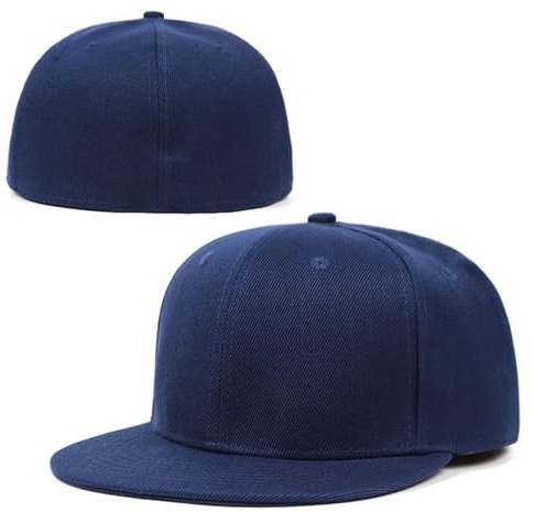 YEKEYI Flat Bill Visiera Snapback Cappello Tesa Vuota Alta Top End Trendy Lain Tone Baseball Cap Cappello Da Cowboy