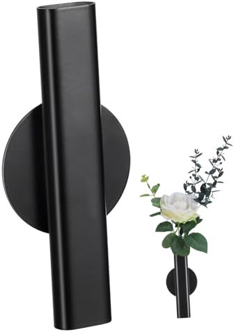 OUNONA Wandmontierte Blumenvase Minimalistische Selbstklebende Blumentube Für Kreative Raumgestaltung Für Frische Und Schwarz Klein