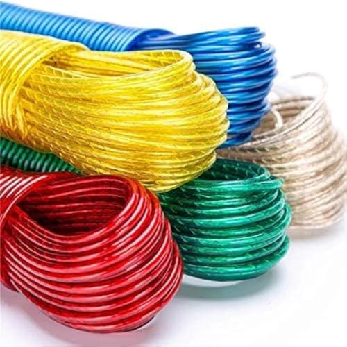 AMD Nexus 50m Washing Line Rope Strong Steel Core 3.5mm thickness Indoor Outdoor Heavy Duty Weather Resistant PVC Laundry Clothes line Assorted Colour