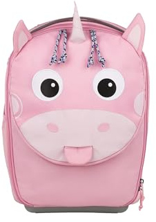 Affenzahn Kinderkoffer fürs Handgepäck, Kindertrolley zum Reisen, Kinderkoffer mit Rollen, 18 L Einhorn - Rosa