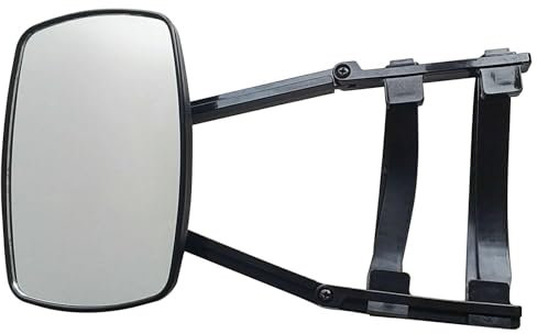 Specchietto rimorchio – Estensione Specchietto laterale telescopico in PP per auto, specchietto per roulotte, specchio allungabile durevole e stabile per auto, roulotte, camion, nero