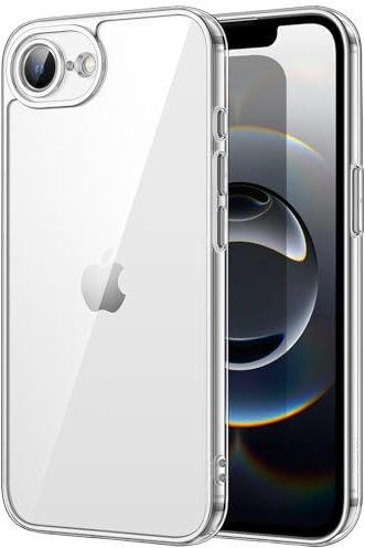 JETech Funda para iPhone 17e (2026) / iPhone 16e, Carcasa Anti-Amarillo Antigolpes, Anti-Arañazos Respaldo Transparente, Pantalla de 6,1 Pulgadas (Transparente)