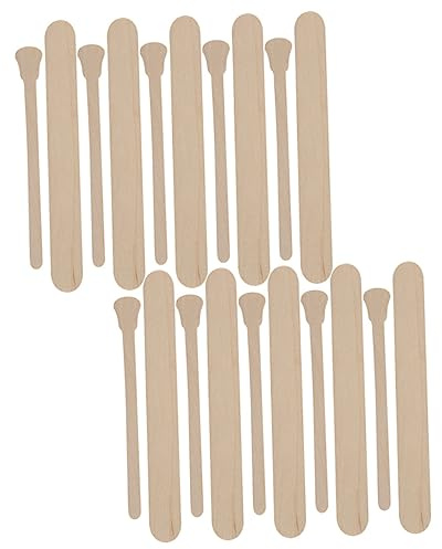 VINTORKY 100 Bâtonnets Applicateurs de Cire en Bois pour Visage et Cheveux, Sûrs et Pratiques, pour Accessoires de Bricolage DIY