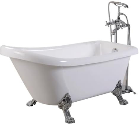 SANOTECHNIK Freistehende Badewanne EMPIRE, 170x75x75 cm, Acryl, Verchromte Löwenfüße