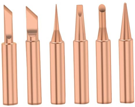 POPETPOP Kit de Pointes de Fer à Souder 900m en Cuivre, 1 Lot, Remplaçables, Résistantes la Chaleur, pour Soudure Électronique au Bureau