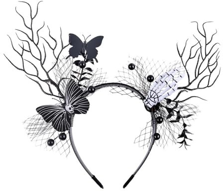 Ksikdeg Cosplay Kostüm Schmetterling Horn Haarreifen Cosplay Horn Haarstyling für Live Show Stirnband Cosplay Hexe