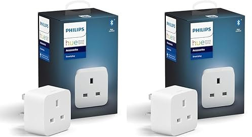 Philips Hue Smart Plug for Smart Home Automation. Works with Alexa, Google Assistant and Apple Homekit, White (Pack of 2)